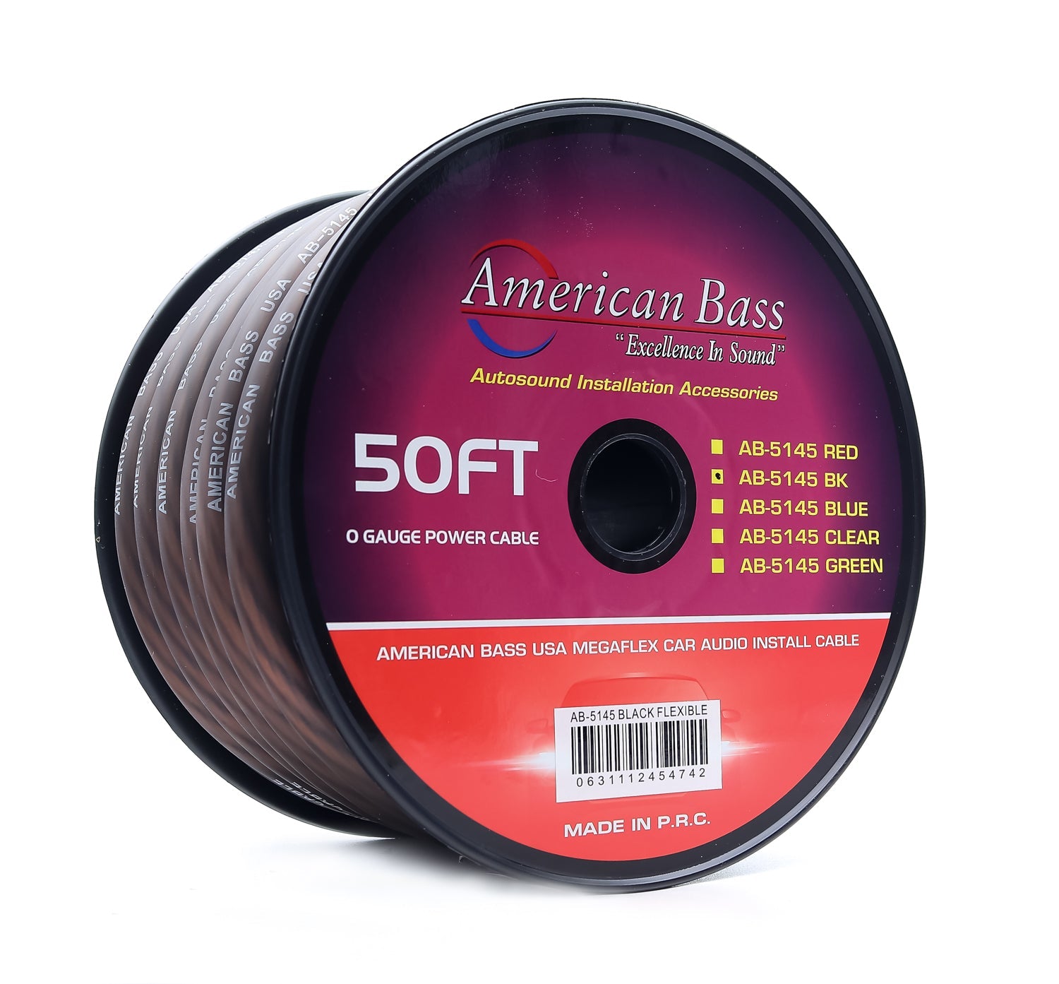 American Bass Ab5145red 50 ft. Red 1/0 Gauge Power Wire